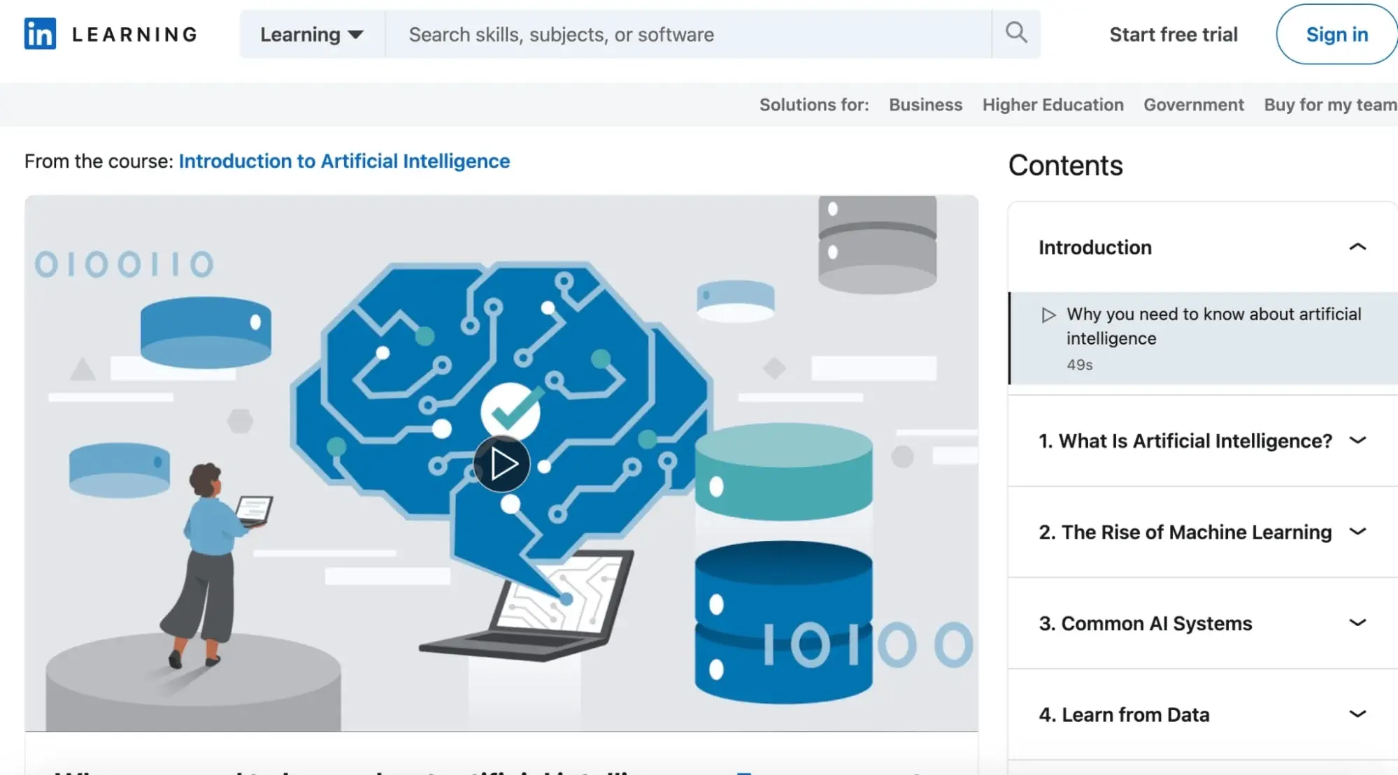 In Learning AI