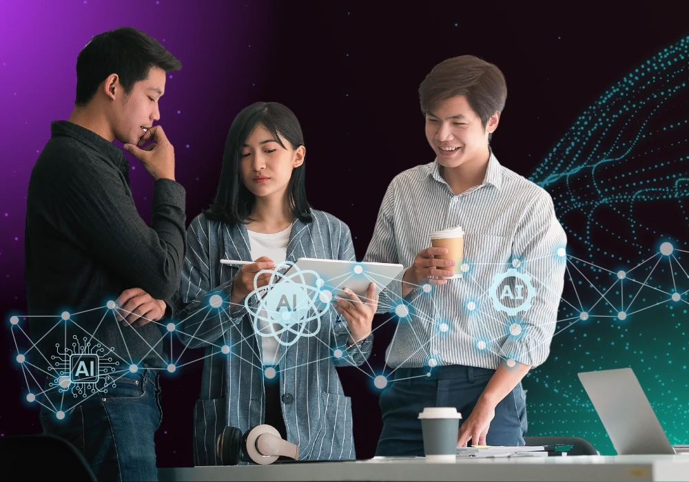 Black and Purple Modern Artificial Intelligence Presentation